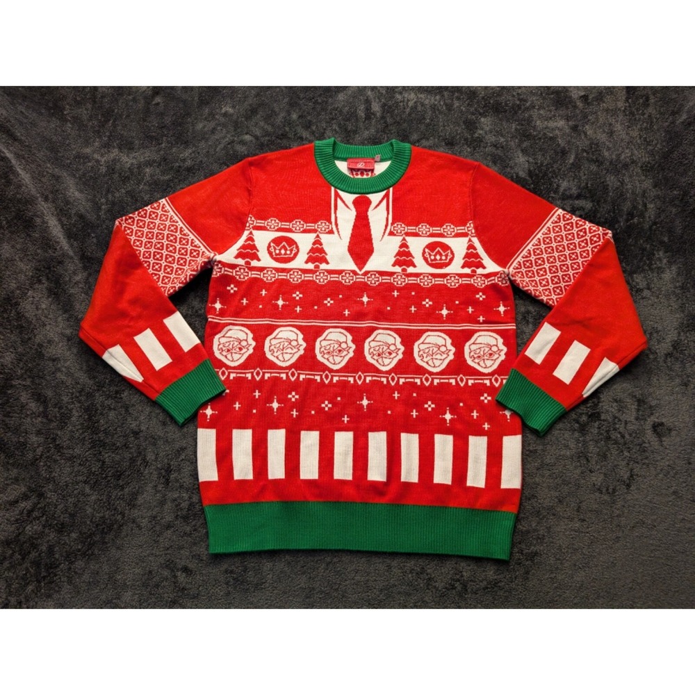Men Sz M Revolt Christmas Sweater Red Ranboo Fashion Holiday Festive Xmas Winter